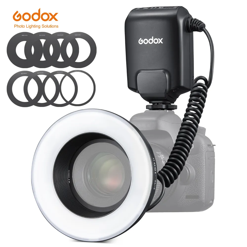 Godox ML-150ii กล้องแหวนแสง Macror แหวน Speedlite แฟลชสําหรับ Canon Nikon Pentax Sony Olympus กล้อง DSLR