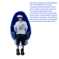 Édition Deluxe Unique Simulateur de Chaise Œuf VR 9D Cinéma Réalité Virtuelle 9D Machine à Rotation 360°