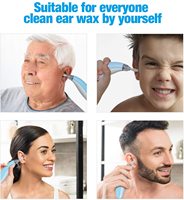 Nettoyeur d'oreilles à aspiration pour bébés et adultes, étanche, conception spirale, alimenté par batterie, kit d'outils de nettoyage d'oreilles en silicone à aspiration douce pour femmes