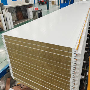 Panneaux sandwich en <span class=keywords><strong>polyuréthane</strong></span> de chaque côté en acier peint de 0.6mm pour l'isolation des murs extérieurs - Product Image 1