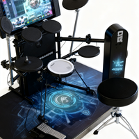 Jeu de batterie électronique interactif, simulateur de batterie jazz, système anglais, appareil d'arcade, machine d'arcade de batterie jazz