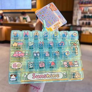 HECION Sea Life Push Pop Keychain 26 Button Fidget Toy Sensory Keyboard Bag Charm Car Key Holder Backpack Pendant Novelty Gift - Product Image 4