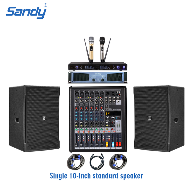 Sound Equipment Home Theater Speaker 10" 2-way Full-Range Speaker Set with Amplifier Karaoke Speaker System