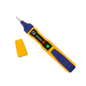 Led Flashlight Beeper Non-Contact Voltage Tester 70-250V AC Voltage Detector Electronic Test Pencil with Pocket Clip