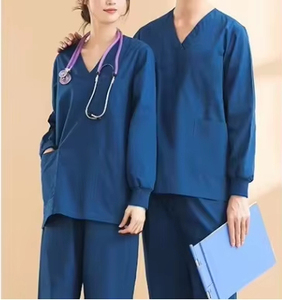 ชุดยูนิฟอร์มพยาบาลคอวี ผ้าทอ แบบ unisex ดีไซน์สวยงาม ระบายอากาศได้ดี เป็นมิตรกับสิ่งแวดล้อม หรูหราเบาๆ สวมใส่สบาย เนื้อผ้านุ่ม - Product Image 3