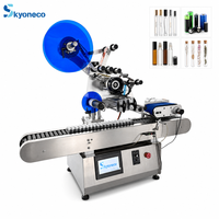 Machine d'étiquetage automatique électrique à prix avantageux avec PLC pour l'emballage silencieux de flacons de collyre, de seringues et de vaporisateurs