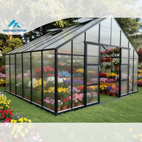 Serres de jardin en polycarbonate résistantes aux intempéries et aux UV avec ventilation pour la culture des plantes