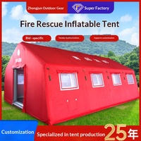 Tente de toit gonflable double couche 40m quatre saisons, personnalisée par le fabricant, pour commandement d'urgence incendie et exercices forestiers