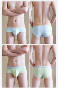 Sous-vêtements pour hommes en coton tricoté confortable et respirant de style <span class=keywords><strong>français</strong></span> en gros avec des images personnalisées sur la taille - Product Image 3