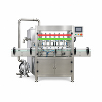 Machine de remplissage automatique à 6 buses pour confitures et sauces en bouteilles de verre avec produits semi-fluide et transfert en ligne