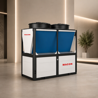 Pompe à chaleur EVI DC Inverter intégrée bi-étagée 113~225KW pour eau chaude haute température, 380V triphasé, sortie max 95, chauffage par ventilateur DC