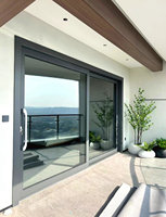 Portes coulissantes en aluminium pour villa, portes de patio, fenêtres à double vitrage, étanches, modernes