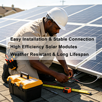 Système d'énergie solaire hors réseau pour la maison de 10 kW, 15 kW, 30 kW, générateur solaire, kit complet de panneaux solaires, batterie au lithium intégrée