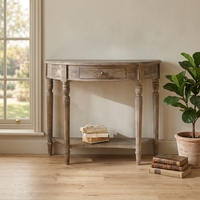 Table console en bois massif de style français moderne, miroir, faite à la main, en forme de diamant, pour salle à manger, salon, chambre à coucher, hôtel