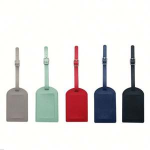 Étiquettes d'identification pour bagages en vrac, étiquettes de bagages en cuir PU, étiquette de bagage personnalisée pour cadeau promotionnel - Product Image 3