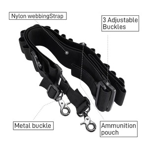 Bandolera Táctica para 15 Cartuchos, Cinturón Portamunecas para Caza y Tiro al Aire Libre, Correa de 2 Puntos para Rifle - Product Image 2