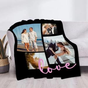 Custom <strong>Blanket</strong> with 15 Photos Love Family <strong>Memories</strong> Personalized Picture Throw <strong>Blanket</strong> with Text Gift - Product Image 3