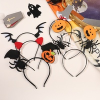Shily&OS Vente en gros : Ensemble d'accessoires capillaires d'Halloween – Bandeaux avec cornes de diable, ailes de chauve-souris, chapeau de sorcière et pinces à bec de canard lumineuses