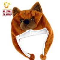 Gorro de invierno personalizado con forma de animal, de piel sintética, con cabeza de oso, lobo, gallina, mono, gato, gorro, gorra, bonete, gorro de anime, lindo, barato para la venta