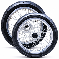 Ensemble de roues de moto Supermoto JFG 17x1.85 17x2.15 avant et arrière avec moyeu CNC et jantes à rayons pour Surron Light Bee X S Dirt Bike