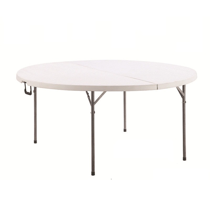 5ft Goedkope Outdoor Plastic Opvouwbare Banket Ronde Tafel Gebruikt Vouwen Tafels Te Koop