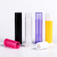 Tube en plastique PP vide personnalisé pour cosmétiques, 5g, blanc, noir, rose, violet, avec capuchon, pour rouge à lèvres et brillant à lèvres, vente en gros