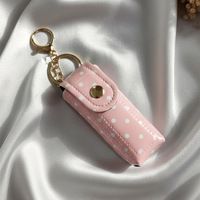 Nouvelle Pochette Portable en PU Faite à la Main, Style Mignon, Luxe Léger, à Pois, pour Rouge à Lèvres, Baume à Lèvres, Parfum, et Accessoire Porte-Monnaie pour Femme