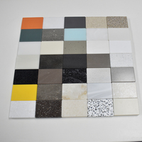Grande dalle de pierre artificielle en acrylique pur, couleur grainée, surface solide, plan de travail de cuisine