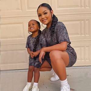 Ensembles de vêtements pour parents et enfants RTS 2022, été, tie-dye, élastiques, col rond, vêtements pour bébé garçon, tenues pour enfants - Product Image 1