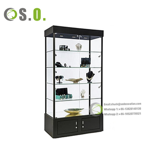 Marco de aluminio Full Extra Vision Glass Display Showcase Custom Aluminium Glass Showcase Glass Display Showcase - Product Image 6