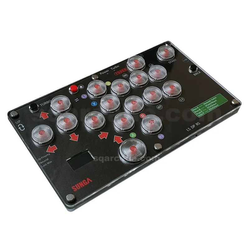 Mini Hitbox Arcade Street Fighter 6 Luta Vara Controlador WASD SOCD Luta Vara Botão Mecânico para PC/PS3/PS4/Switch