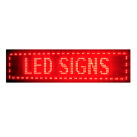 Pantalla LED con Texto Estático en Color Rojo, Soporte de Pared para Tiendas, Letrero Publicitario de Texto, Señalización Digital Programable, Letrero LED Desplazable