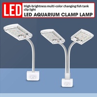 Lampe à clip pour aquarium ultra-lumineuse avec rotation à 360° °   Lampe de culture LED à tête réglable et à couleur changeante pour petit aquarium