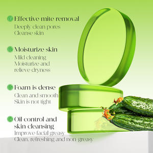 Jabón Sólido de Pepino MAYCHEER 60g, Limpieza Profunda, Control de Grasa, Elimina Ácaros, Refresca e Hidrata - Product Image 2