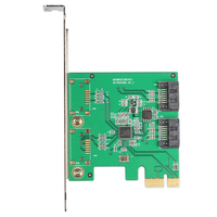 Tarjeta Controladora RAID de Hardware Lekuo PCIe X1-x16 SATA III 6Gbps de 2 Puertos con Chipset Asmedia ASM1061R para RAID 0/1/JBOD