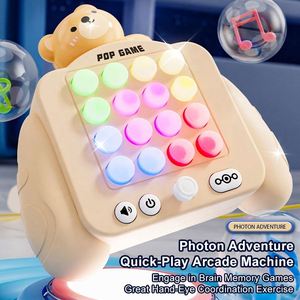 New Quick Push Game Light Warfare Handheld Speed Push Game <b>Console</b> Puzzle Level Whack-a-mole Decompression Press Toy for Kids - Product Image 2