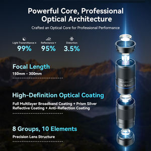 Télescope monoculaire Apexel avec zoom HD 5-10X, <span class=keywords><strong>objectif</strong></span> de téléphone, trépied, <span class=keywords><strong>objectif</strong></span> télescopique pour l'observation des oiseaux, les concerts - Product Image 4