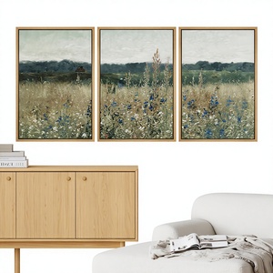 Cuadro <span class=keywords><strong>de</strong></span> Lienzo con Paisaje Rústico Moderno Vintage, Impresión Digital <span class=keywords><strong>de</strong></span> Pintura al Óleo Clásica, Marco Ecológico, Decoración <span class=keywords><strong>de</strong></span> Interiores - Product Image 1