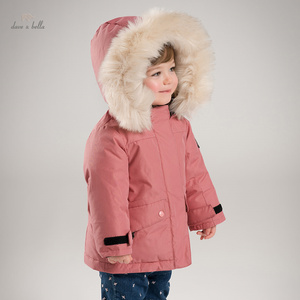 DB6328-A Dave Bella Winter neonata piumino per bambini 90% imbottitura in piumino d'anatra bianca per bambini capispalla con cappuccio per bambini - Product Image 2