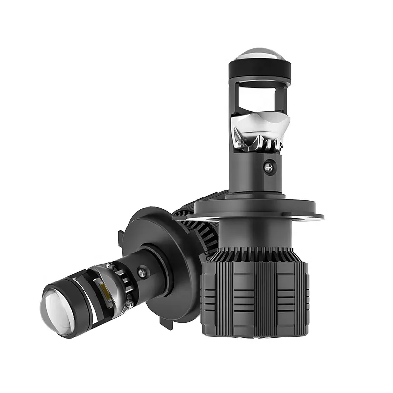 Lensa proyektor Mini bohlam LED H4, bohlam lampu potongan garis 19mm untuk lampu depan mobil Retrofit H7 H11 9005