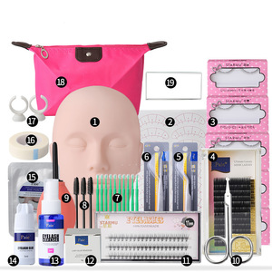 19pcs Eyelash Extension Practice <b>Kit</b> Beginner <b>Lash</b> Training Tool Set for Salon Beauty Use - Product Image 2