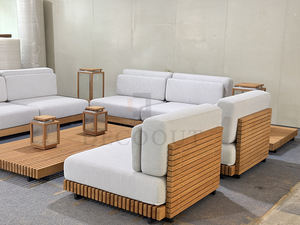 डेकोआउट आधुनिक लक्जरी आउटडोर टेक फर्नीचर l u आकार टेक मॉडुलर सेक्शनल सोफा - Product Image 3