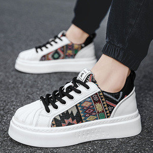 Chaussures de sport décontractées pour hommes, style marche, de luxe, blanches, à lacets, pour le jogging, vente en gros d'usine - Product Image 6