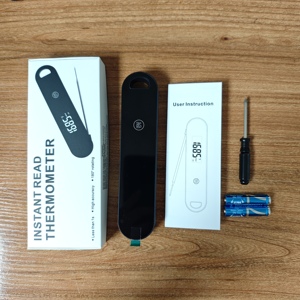 เครื่องวัดอุณหภูมิเนื้อดิจิตอลอ่านได้ทันทีแบบใหม่ที่ชาร์จ USB ขนาดใหญ่จอแสดงผล LCD เครื่องวัดอุณหภูมิอาหารและเนื้อสัตว์ - Product Image 6