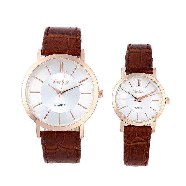 Hot Sale Classic Lovers Watches Men Women Casual Leather Strap Quartz Boy Girl Wristwatch Couple Watch