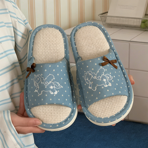 XIXITIAO 2026 Pantuflas de Algodón Transpirables con Lazo y Caballo para Mujer, Antideslizantes de EVA, para Todas las Estaciones, para Interiores y Dormitorio - Product Image 3