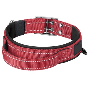 Collier de 2 pouces en néoprène rembourré en nylon multicolore pour chien avec boucle ardillon en métal Collier de dressage épais pour animaux de compagnie - Product Image 6