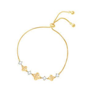 Four Leaf Clover <b>Bracelet</b> <b>Copper</b> Alloy Claw Setting Gift Women Fashion Charm Jewelry Yiwu Origin ASL 0125Q - Product Image 2