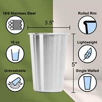 Gobelets empilables Moioco, verres à boire en métal pour le camping, les restaurants, les activités de plein air, incassables et sans BPA