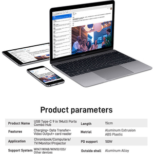Docking USB3.0 HDMI TF 3.5Mm Âm Thanh SD RJ45 Cổng Internet USB-C <span class=keywords><strong>Ethernet</strong></span> LAN Loại C Pd <span class=keywords><strong>Hub</strong></span> 4K Thunderbolt3 <span class=keywords><strong>9</strong></span> Trong 1 USBC <span class=keywords><strong>Hub</strong></span> - Product Image 6